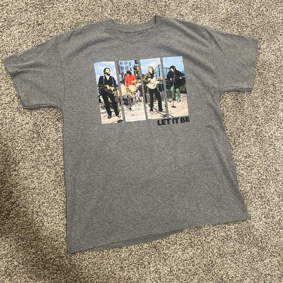 Beatles “Let it Be”  Band Gray T-shirt Size Large - Picture 2 of 7